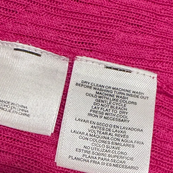 New Kasper Vibrant Pink Knit Cardigan - Picture 4 of 10